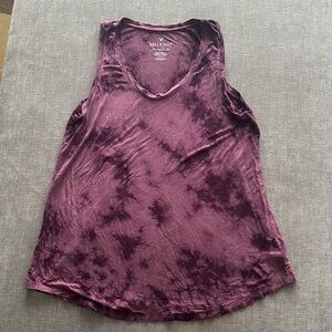 American Eagle Outfitters Maroon Tie-Dye Tank Top